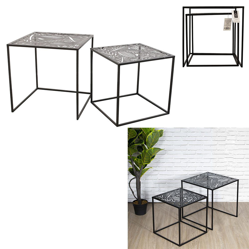Staliukai metaliniai 2 vnt. 40x40x40 cm Home Deco HD6580
