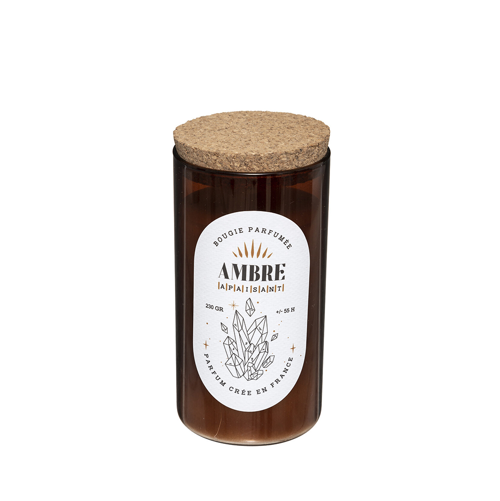 Žvakė stikliniame indelyje gintaro kvapo 230 g D6,5 cm Atmosphera 164856C