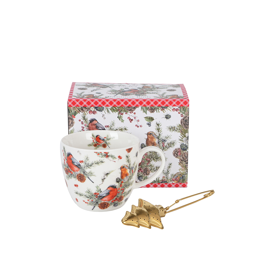 Puodelis porcelianinis su sieteliu  460 ml Sniegenos DUO kld