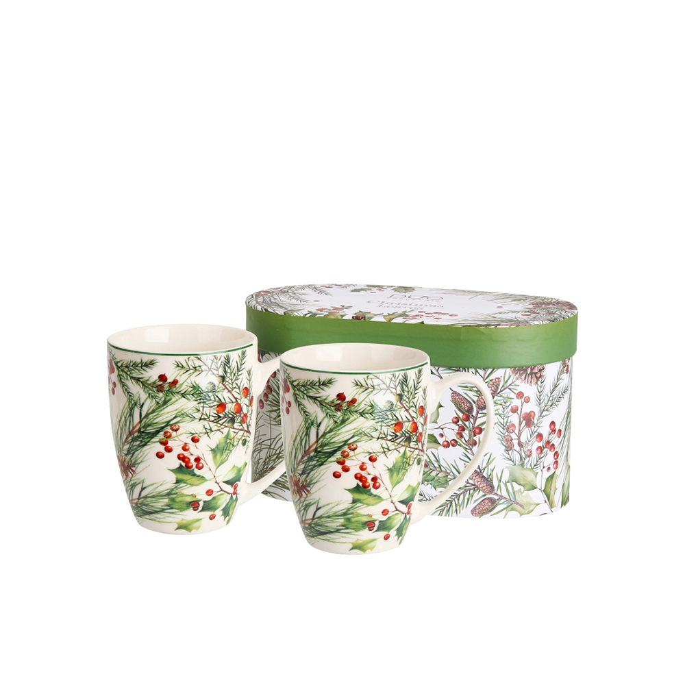 Puodeliai porcelianiniai 2 vnt. 360 ml Bugienis DUO kld