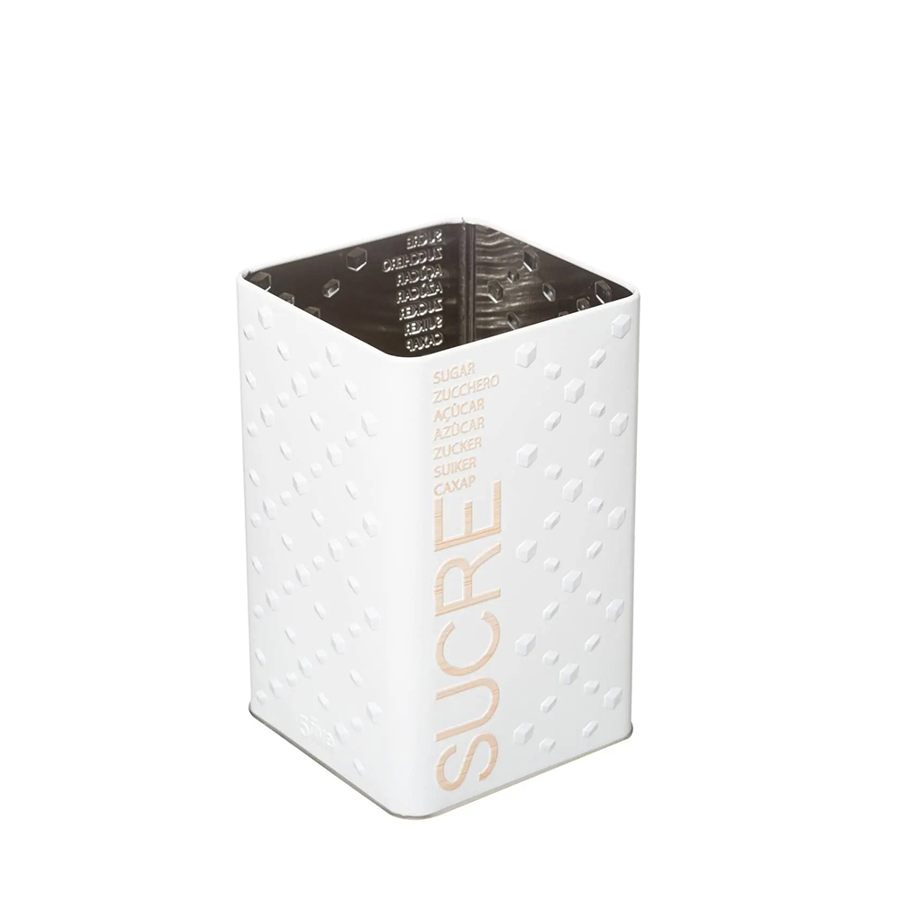 Indas cukrui metalinis baltas 10,6x10,6x18,4 cm 5Five 169285
