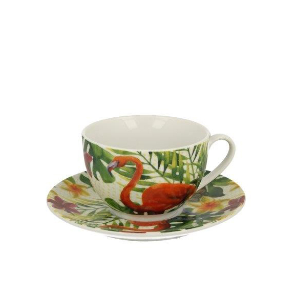 Puodelis su lėkštute dėžutėje 6x10x10 cm dėž. skersmuo 15 cm 120762  stb