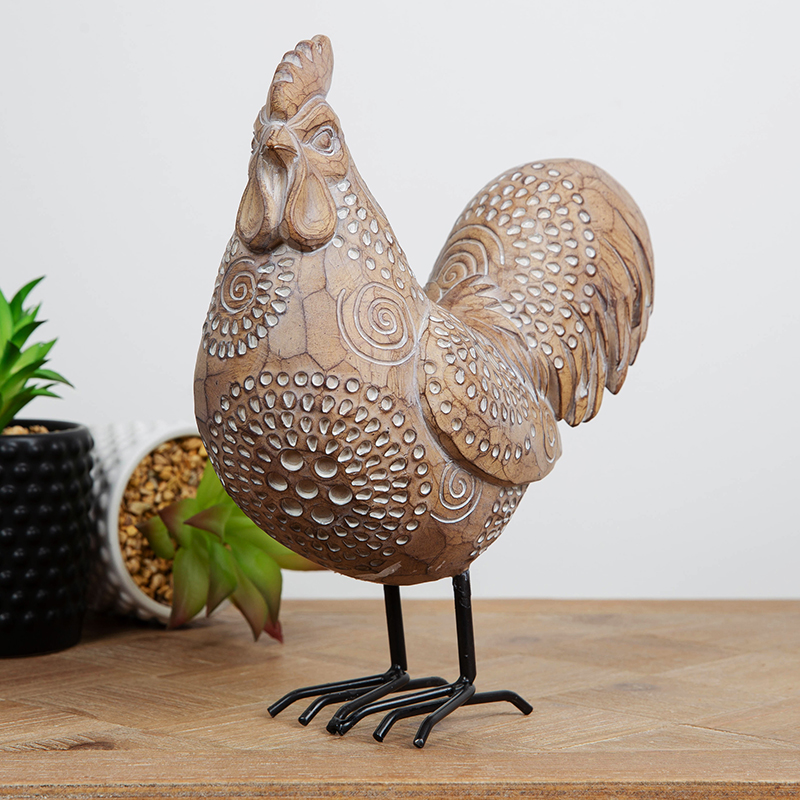 Figūrėlė Gaidys iš polirezino HE1427 H:25cm x W:22cm x D:10.5cm Widdop