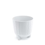 Vazonas su kojelėmis 1.6 L D145*H145 mm baltas RYFO N Prosperplast