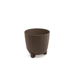 Vazonas 1,6 l D145xH145 mm kavos spalva RYFO ECO WOOD Prosperplast
