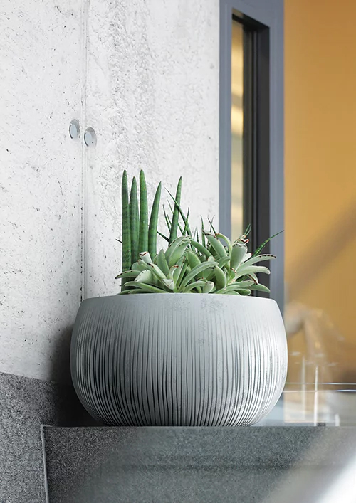 Vazonas 2,3 l D238xH161 mm betono spalva Prosperplast