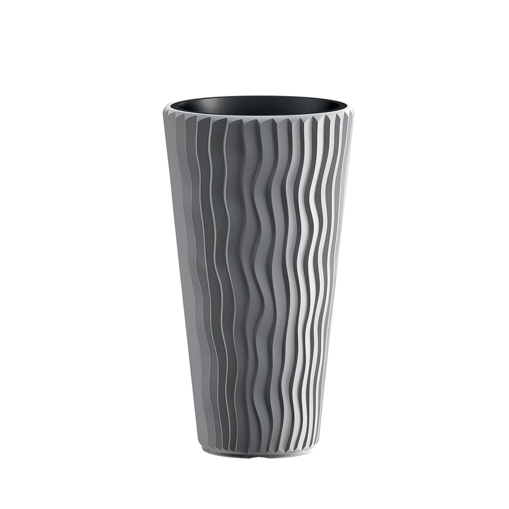Vazonas SANDY SLIM su įdėklu 45 l D390xH708 mm pilka sp. Prosperplast