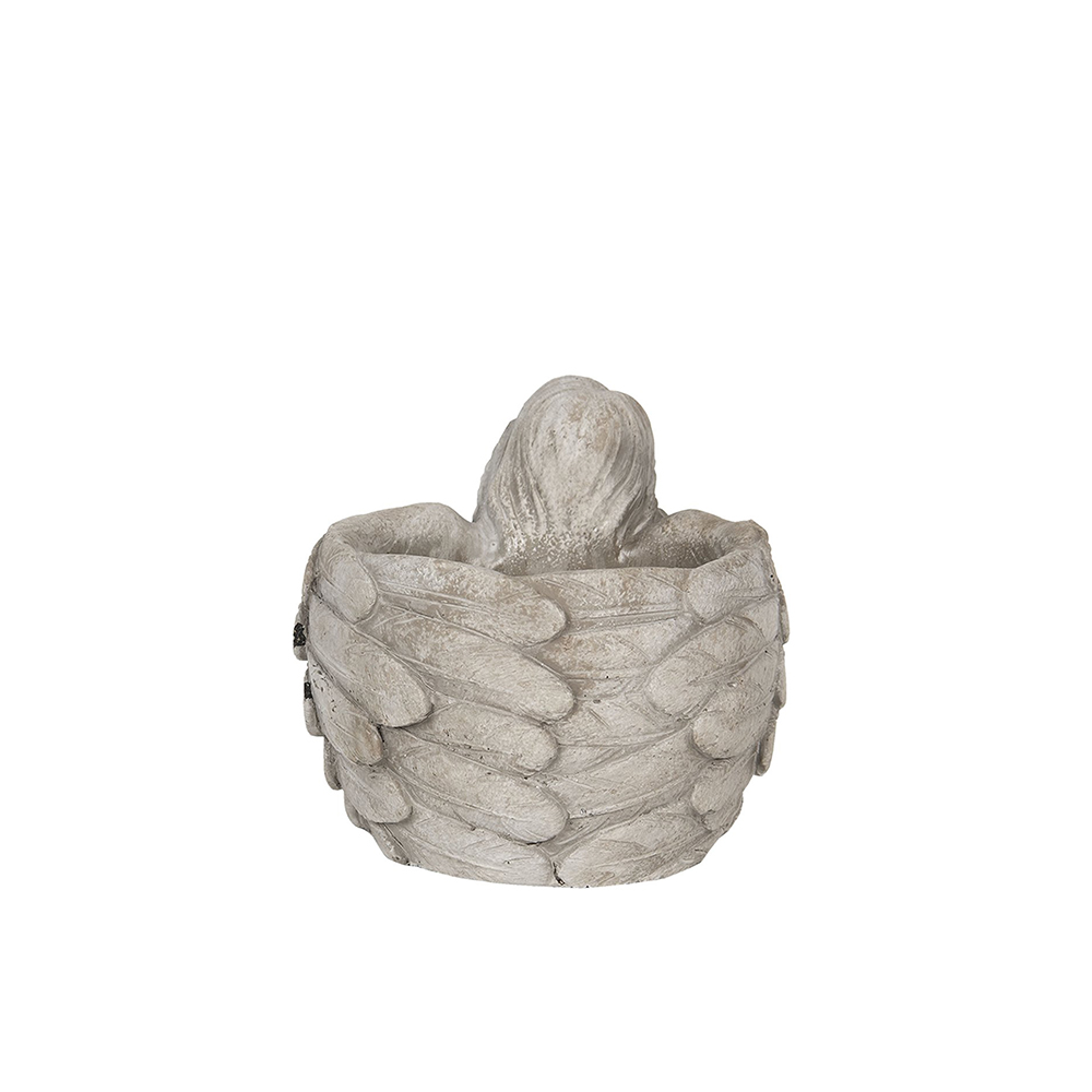 Vazonėlis Angelas betoninis pilkas 16x13x12 cm Clayre