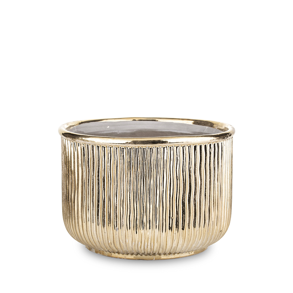 Vazonas keramikinis aukso spl.Vintage 18x26x26 cm 138447