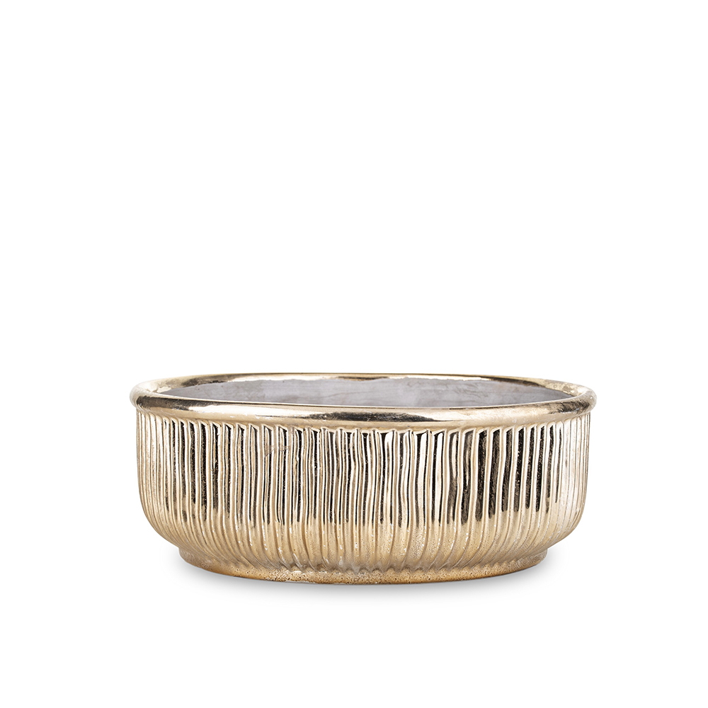 Vazonas keramikinis aukso spl.Vintage 10x26x26 cm 138448