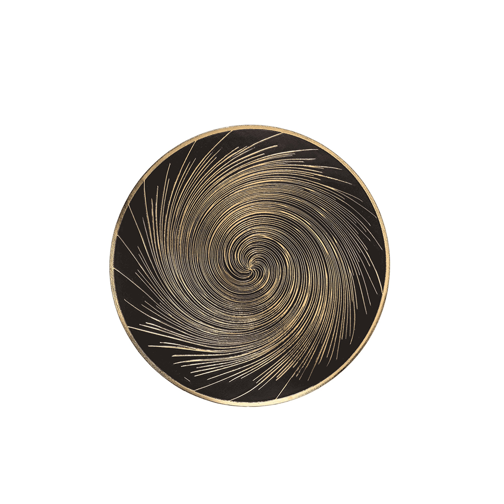 Padėkliukas stalo D38 cm PVC juodos sp. SPIRALE douceur d'intérieur