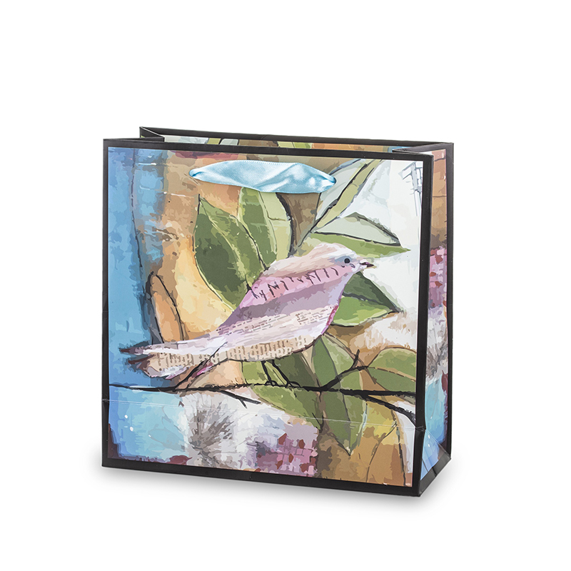 Dovanų maišelis Paukštis 20x20x8 cm 136148