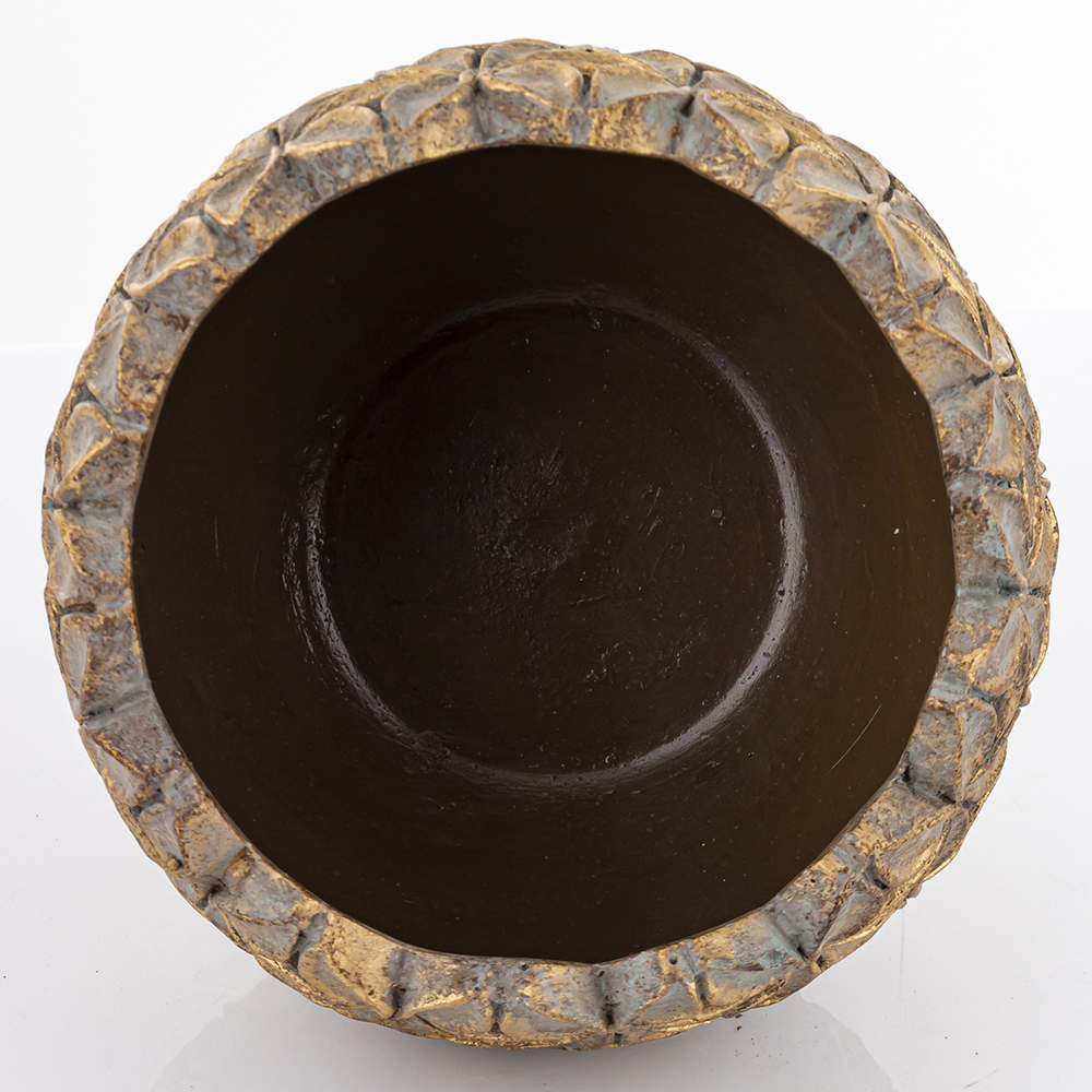 Vazonas betoninis bronzos spl. Vintage 12x15x15 cm