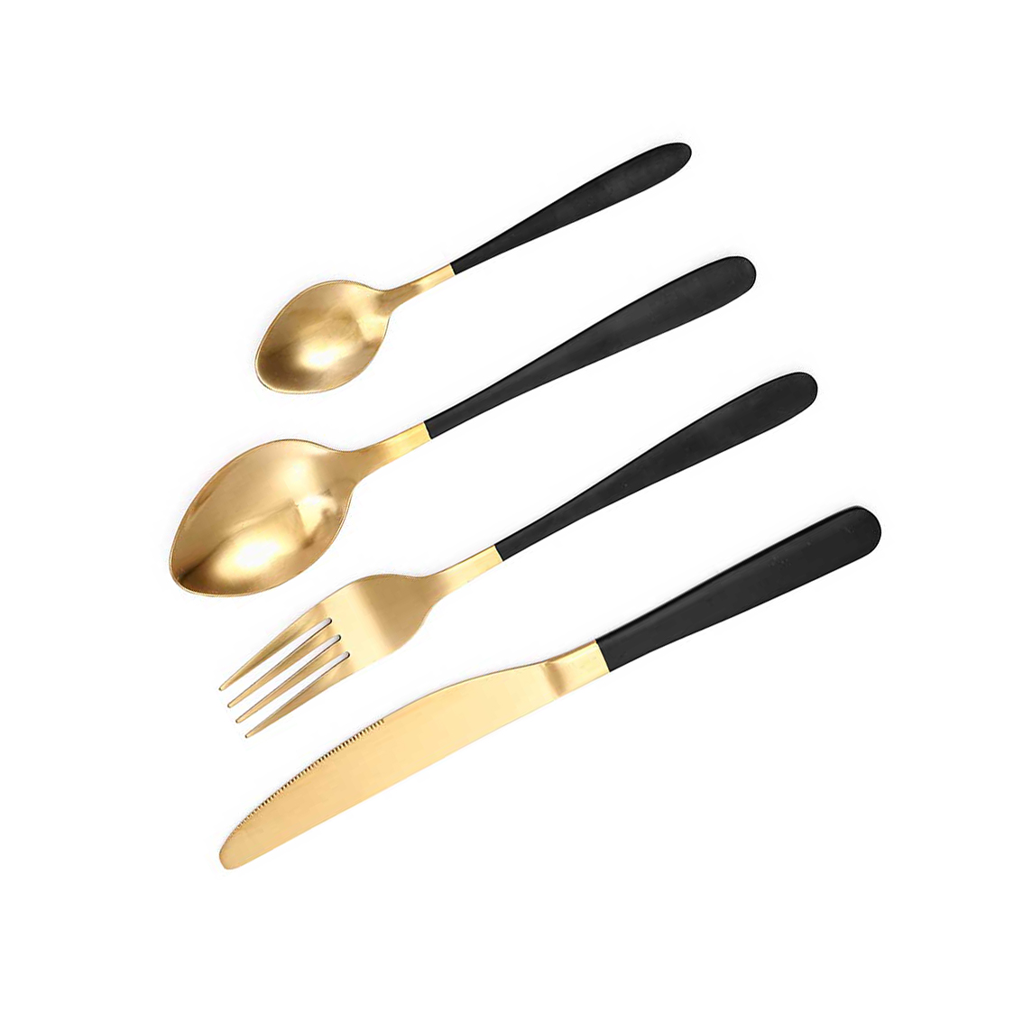 Stalo įrankių rinkinys 16 vnt aukso/juodos spalvos Kinvara 12929