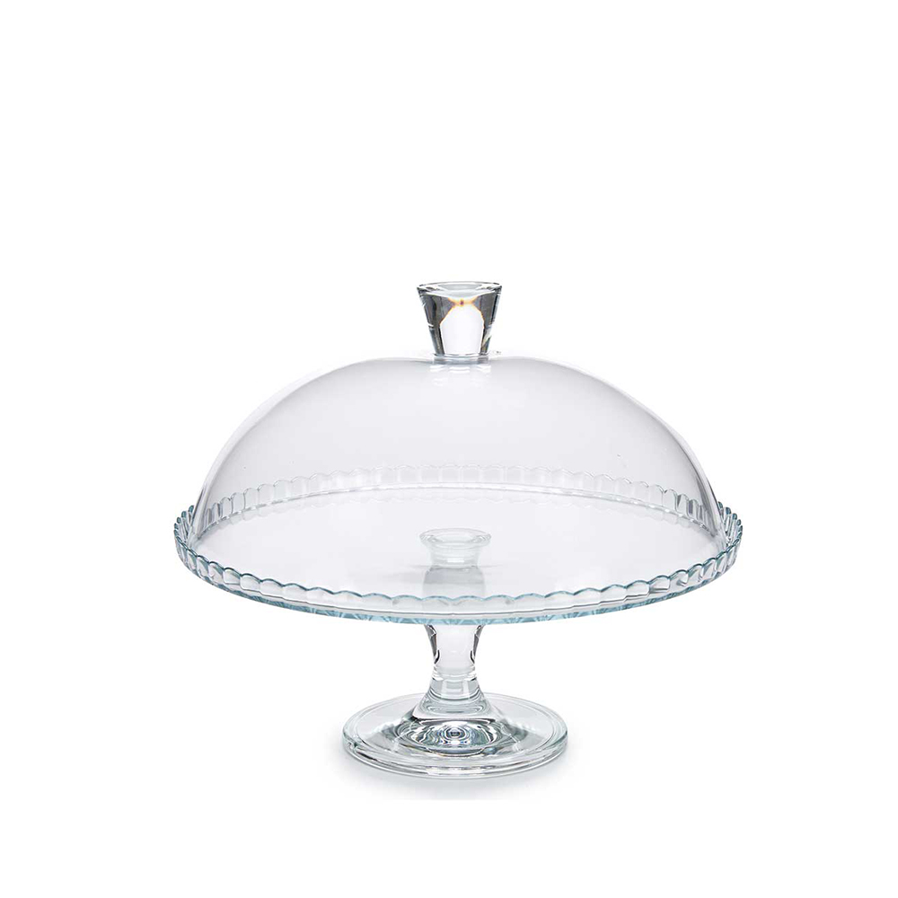 Tortinė su kojele ir dangčiu D32xH26 cm stiklinė Pasabahce 33184