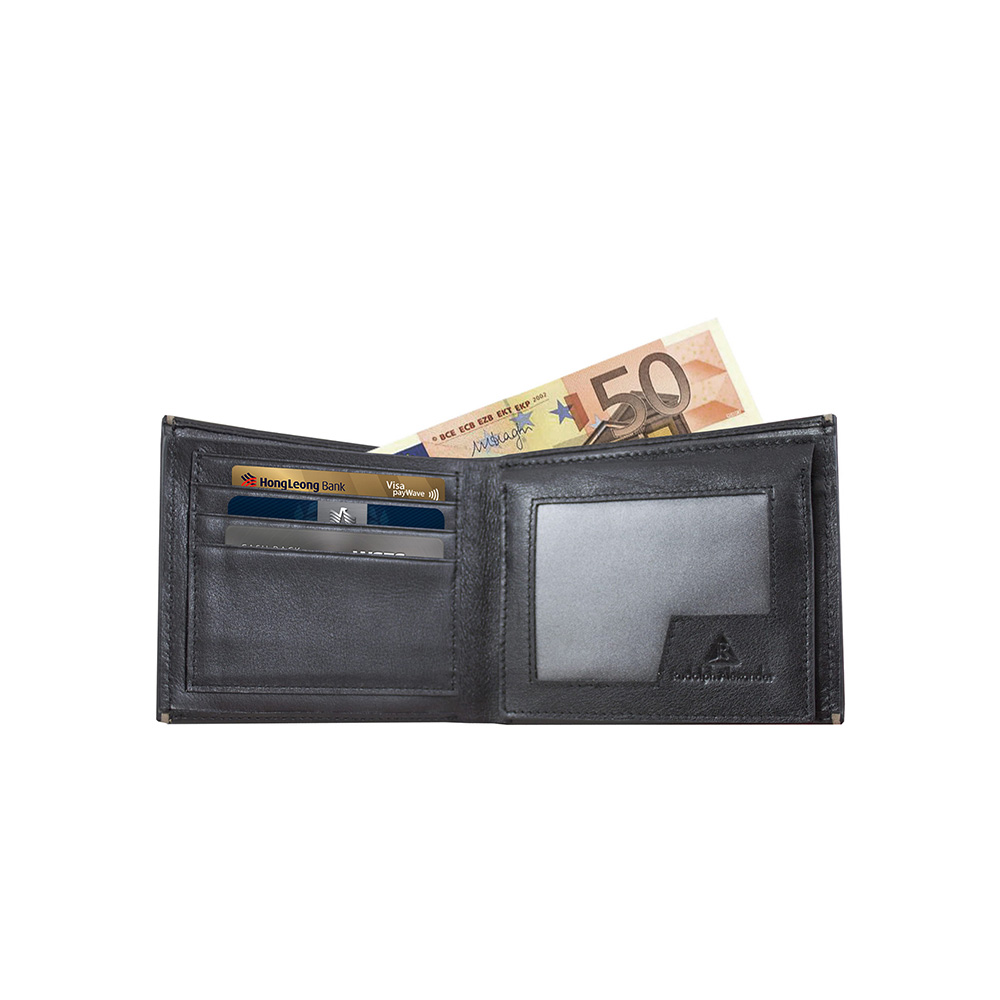 Piniginė vyriška 12,3 x 9,8 cm Rudolph Alexander odinė ruda RA117