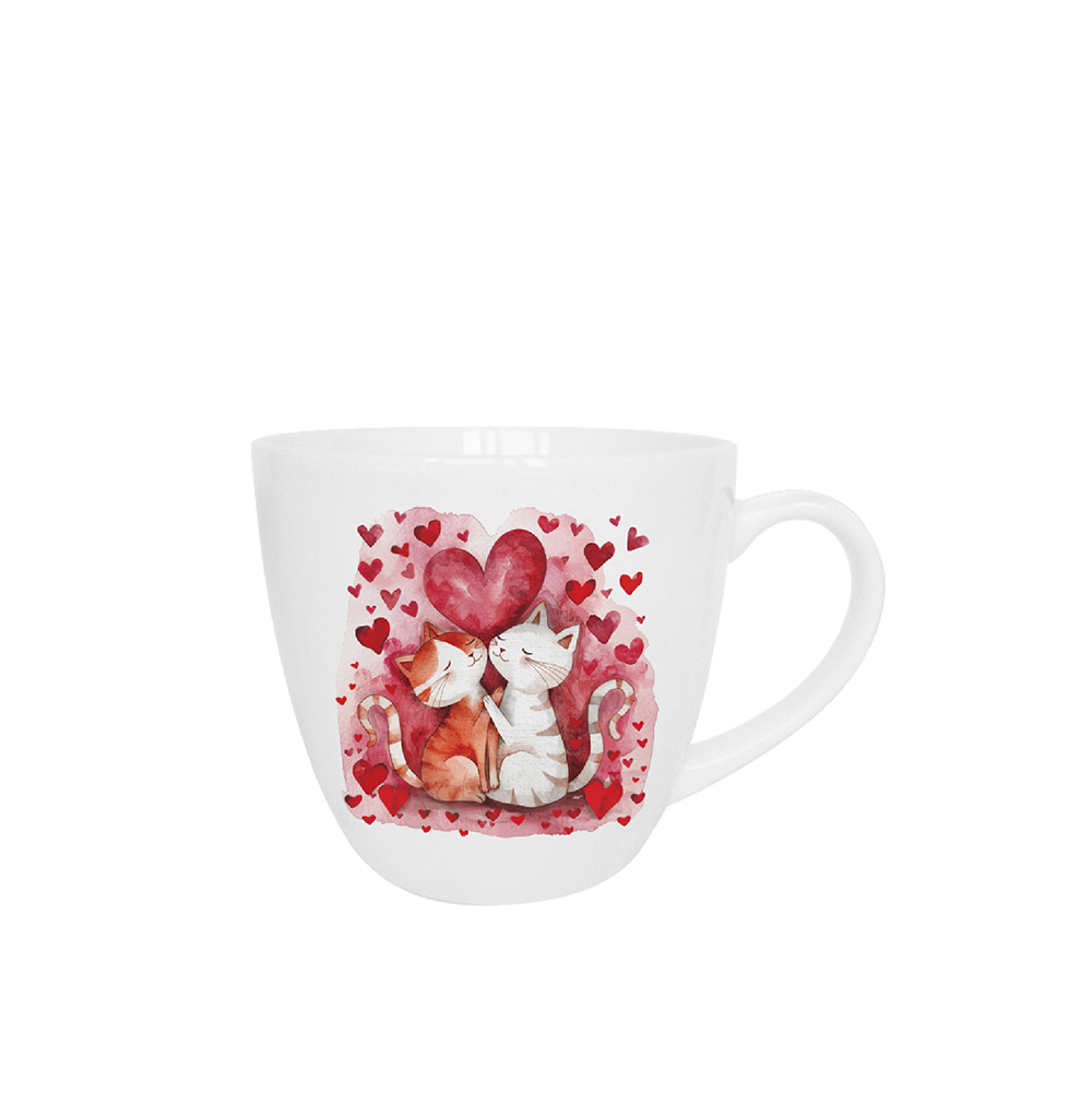 Puodelis porcelianinis Įsimylėję katinai 460 ml