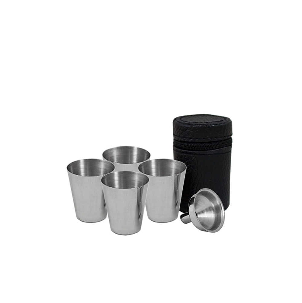 Taurelės metalinės 4 vnt. + piltuvėlis KL05