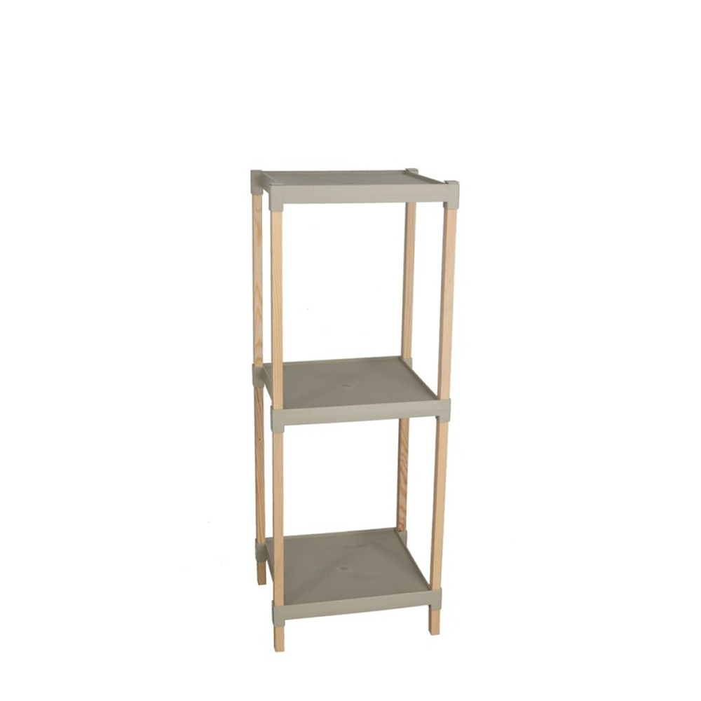 Lentyna pastatoma medinė/plastikinė 3 lentynos 72x28x25 cm 8445393472133