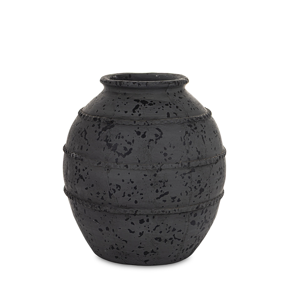 Vaza keramikinė juoda 32x26x26 cm 183296