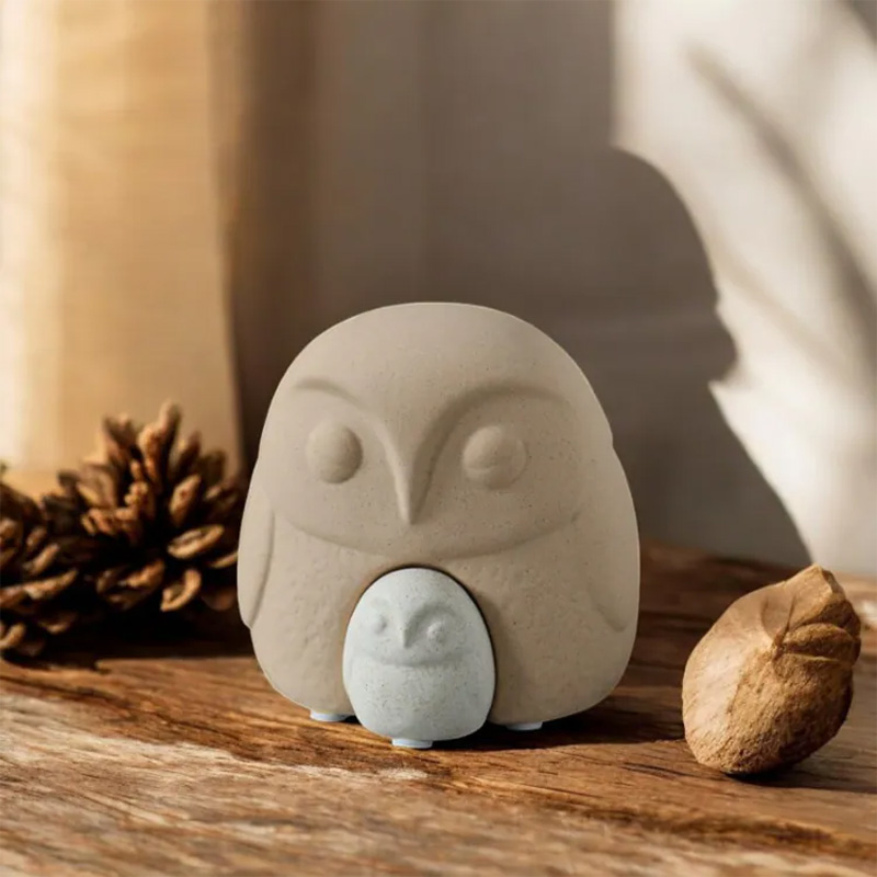 Figūrėlė Pelėda keramikinė 10,x10,5 cm rusva sp.