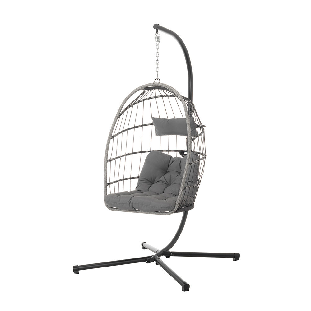 Krėslas pakabinamas su stovu max 160 kg pilkas 4Living 654387