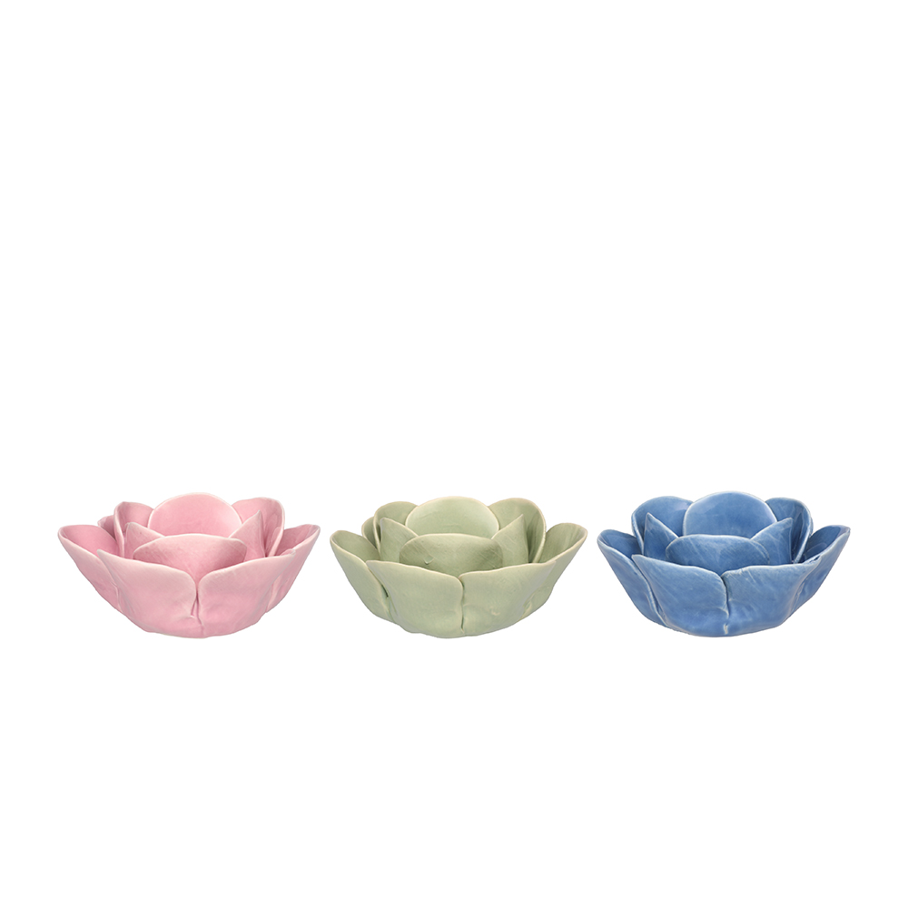 Žvakidė porcelianinė Gėlė arbatinėms žvakutėms D10 cm (mix) Fanni K 644126