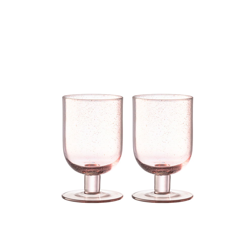Taurės vynui 350 ml 2 vnt komplektas rausvos sp. Sakura Maku 647075