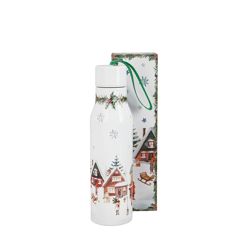 Gertuvė - termosas metalinis Žiemos miestelis  500 ml DUO